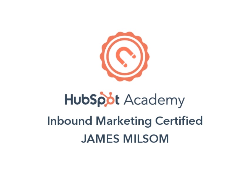 HubSpot Academy inbound marketing certificate