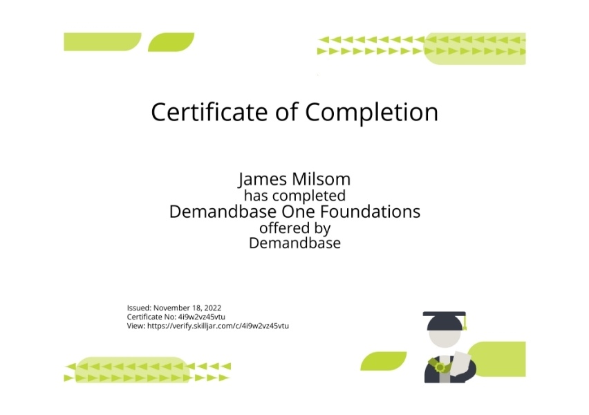 certificate SEO ABM demandbase